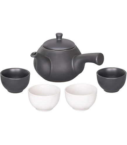 Teiera Kyusu Shigaraki Midori Mamekake – Ceramica Giapponese, Capacità 230 Ml, Per Tè Verde