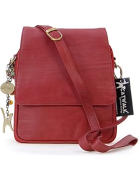 Organizer-Umhängetasche aus Leder von Catwalk Collection -