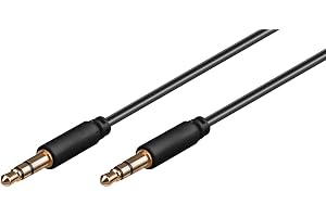 Goobay 69108 ljudanslutningskabel AUX, 3, 5 mm stereo 3-pol, slim, CU