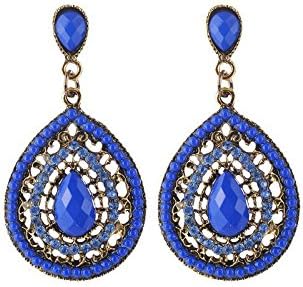 Dana Carrie European and American jewelry bohemian full drilling water meters pearl ear nail ear nail blue