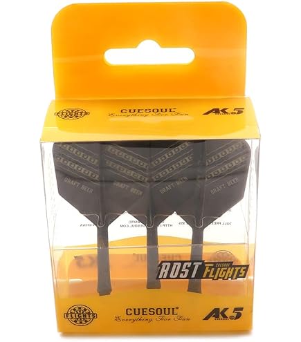 CUESOUL TERO AK4 Forme de Bouclier de Vols de fléchettes,Ensemble de 3 pièces (CS-AK4+11DPYS