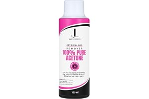 JAN LONDON 100% Pure Acetone Nail Polish Remover for UV/LED Gel, Acrylic Nails, and Nail Varnish Soak Off – Professional Strength, Fast-Acting Formula, 125ml