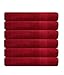 Akin Red Cotton Hand Towels Set Of 6 RS.499.00