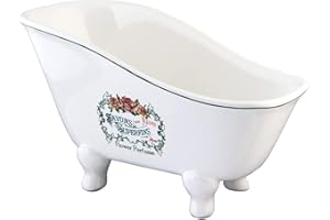Kingston Brass BATUBSRW Aqua Eden Mini Ceramic Slipper Bathtub, 8-1/16-Inch x 3-7/8-Inch x 4-1/2-Inch, White