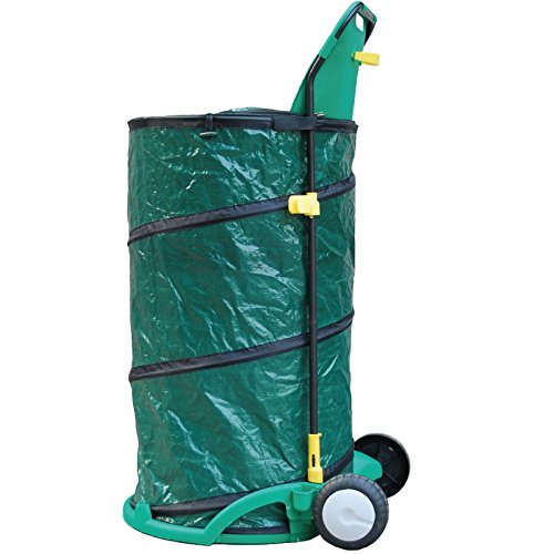 Gr8 Garden Large Round Folding Outdoor Waste Cart Portable Wheelbarrow