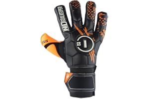N1 Goalkeeper gloves Zeus Kids Guantes de Portero de Niños para Fútbol Ultraligeros y Ajustados. De Látex Alemán con Cierre Elástico. Antideslizantes y Resistentes.