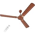 Polycab Zoomer Prime 1200mm 5-Star BLDC, Remote Ceiling fan for home | 100% Copper, High Air Delivery,6 Speed Setting, Sleep Mode,Reverse Rotation,Boost Technology | 3 Years Warranty【Matallic Copper】