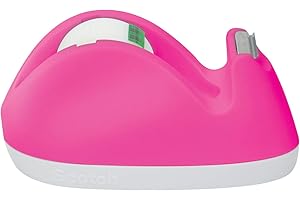 Scotch Dévidoir de Ruban Adhésif C29, Rose + Ruban invisible Scotch Magic, 19 mm x 8,89 m, 1 Rouleau - Distributeur de Ruban Adhésif Rechargeable