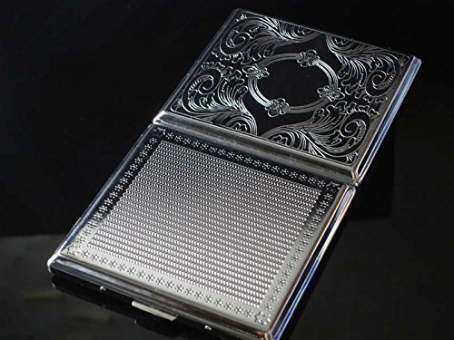 New Metal Cigarette Case Box Holder Holds 20 Cigarettes Silver (SM132)