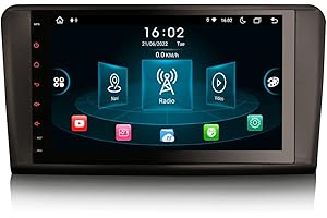 GONFEN 9 Pulgadas 8-Core Android 13 Radio de Coche GPS Navegador para Mercedes Benz Clase ML Clase GL W164 X164 con Carplay Android Auto Bluetooth DSP WiFi RDS OBD2 4GB RAM+64GB ROM