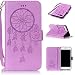 Produktbild iphone 7 Plus Hülle, iphone 7 Plus Case, Cozy hut iphone 7 Plus (5,5 Zoll) Drucken(Traumfänger)PU Ledercase Tasche Hüllen Schutzhülle Scratch Magnetverschluss Telefon-Kasten Handyhülle Standfunktion Handycover Solide Lila - Lila Campanula