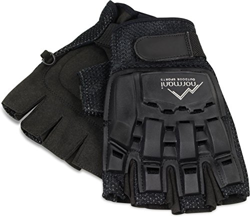 Taktsiche Paintball Handschuhe ohne Finger mit Protektorenschutz und Belüftungssystem