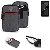 K-S-Trade Sac De Ceinture pour Blaupunkt SL Plus 02 Housse De Protection pour étui pour Téléphone Portable Gris 1x
