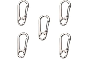 FYACCD Karabinerhaken, 5 Stück Mini Karabiner, Schlüsselanhänger, Schnalle Feder Rucksack Verschlüsse, für Camping, Reisen, Wandern