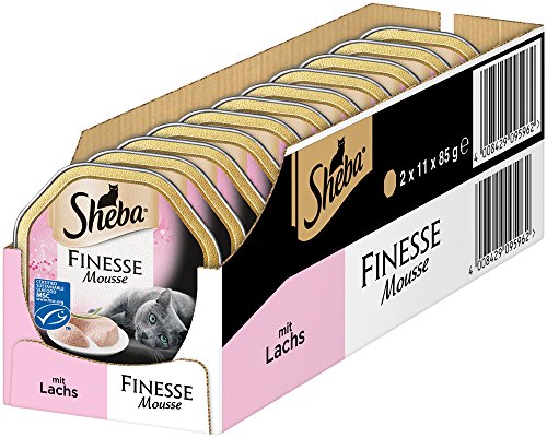 Sheba  - Pâtée chats - Finesse Mousse en coupe - Pack de 22 x 85 g