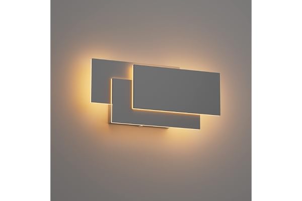 K-Bright 24 W LED Applique Murale, Moderne Applique Mural Interieur pour Chambre Maison Couloir Salon, Blanc chaud 3000K,Grigio scuro