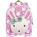 Produktbild Vox Niedlich Bär Hase Tiere Kleiner Kinderrucksack Canvas Kindergartenrucksack Tasche Mädchen Jungen Babyrucksack Outdoor Schultasche Backpack für 1-6 Jahre Alte Baby Zum Wandern (Pink)