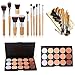 ESYN Professional 15 Color Concealer Palette Kit Set with 11pcs Bamboo Brush Face Makeup Contour Cream