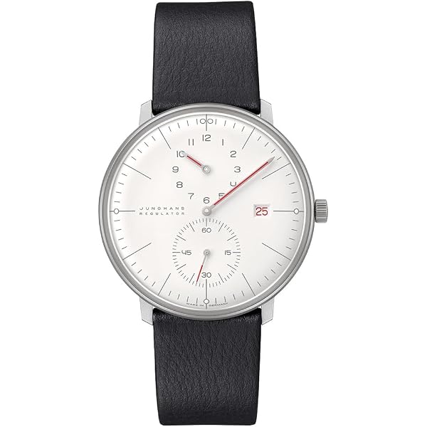 Montre Homme Akerfalk Chronographe Hybride - Cadran Blanc, Bracelet Cuir Noir - Mécanique Quartz, étanche 50m