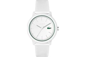 Lacoste Analogue Quartz Watch for Men or Women from the Lacoste.12.12. Collection, featuring a stylish Silicone bracelet with Petit Piqué Texture