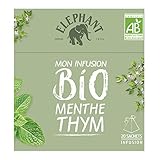 Elephant Bio Infusion Menthe Thym 20 Sachets 26g