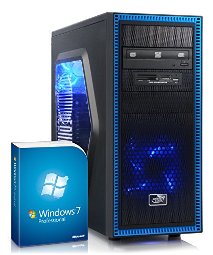 CSL PC Sprint D10013Pro inkl. Windows 7 Pro - AMD FX-6300 6x 3500MHz, 8GB RAM, 1000GB HDD, GeForce GTX 1050 Ti, DVD, CardReader, GigLAN, 7.1 Sound, USB 3.1