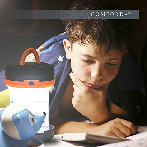 ORIGINAL Comforday 2-in-1 MINI LED LATERNE u. TASCHENLAMPE, ZUM ANGELN, WANDERN, ZELTEN, CAMPING, auch als NOTFALL Leuchte, BESTE QUALITÄT zum kleinsten PREIS, HANDLICH u. ROBUST, komplett ZUSEMMENNKLAPPBAR - 5