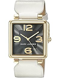 Marc Jacobs MJ1440 - Reloj con correa de cuero, para mujer, color plateado