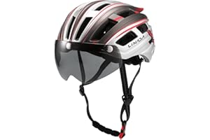Lixada Casco Bici, Casco Bici Uomo Donna con Visiera Magnetica Staccabile Rimovibile Occhiali Casco MTB Ultraleggero Casco Bici Adulto Traspirante Caschi Bicicletta Ciclismo
