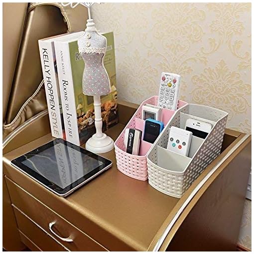 Kuber Industries Plastic Multi-Purpose Organizer|Compact Desk Makeup| Stationary Box for Case Pen Pencil Holder, Pack of 2 (Multicolour) - Image 5