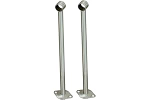 LOVIVER 2pcs Stangenhalter Deckenhalter Deckenhalterung für Kleiderstange Vorhangstange Gardinenstangen, 500 mm