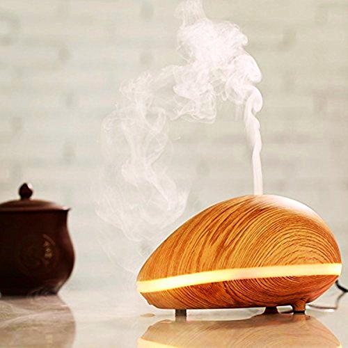 150ml Aroma Diffuser,SGODDE Holzmaserung LED Luftbefeuchter Ultraschall mit 7 Farben Licht Humidifier für Yoga Salon Spa Wohn-, Schlaf-, Bade- oder Kinderzimmer - 6