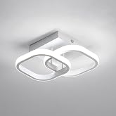Pheashine Modern LED Ceiling Light, Simple Square Ceiling Light 220V, 22W White Acrylic Ceiling LED Ceiling Light for Bedroom
