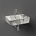NEROBI Designer Ceramic Table Top Wash Basin For Bathroom | Wall Hung Washbasin | Wall Mounted Bathroom Sink | Wash Basin For Restaurant, Hotel (16 x 12 x 5 Inch)