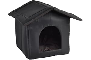 Pratvider Casa para Gatos Al Aire Libre - Caseta Impermeable para Gato - Caseta para Perros Exterior - Refugio para Mascotas | Accesorios Antideslizantes Suaves para Perros Apta para Gatos, Perros