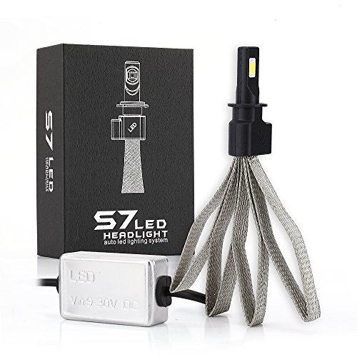 RISSME 2 uds Bombillas LED para Faros,6000K 8000lm 72W,H1 H3 H7 /H8/H9/H11 880 9005 9006 H4 9004 9007 H13,Carcasa de Aluminio y Turbo Cooling