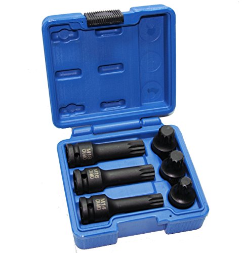 Innenvielzahn Schlagschrauber Kraft Nüsse Einsätze steckschlüssel Innen-Vielzahn 1/2 Zoll 14mm 16mm 18mm 222