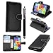 Produktbild SAMSUNG GALAXY S4 MINI i9190 VARIOUS PU LEATHER MAGNETIC FLIP CASE COVER POUCH + FREE STYLUS (Black Book)