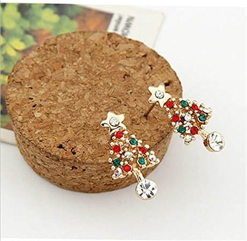 GREENKI Women Christmas earrings Fashion Jewellery Father Santa Red Hat Earrings Antlers Stud Earrings Deer head earrings Christmas tree earrings Snow earrings Christmas socks and candy earrings
