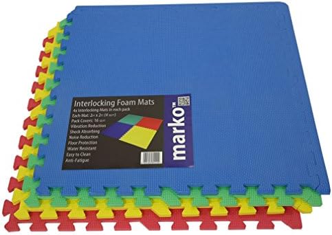 Interlocking Eva Soft Foam Exercise Yoga Gym Floor Mats Play Area Multicoloured