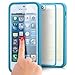 Produktbild Apple iPhone 5/5S/SE Hülle, Saxonia 360° Silikon TPU Rumdumschutz Full Body Touch Case Wallet Klapphülle Blau