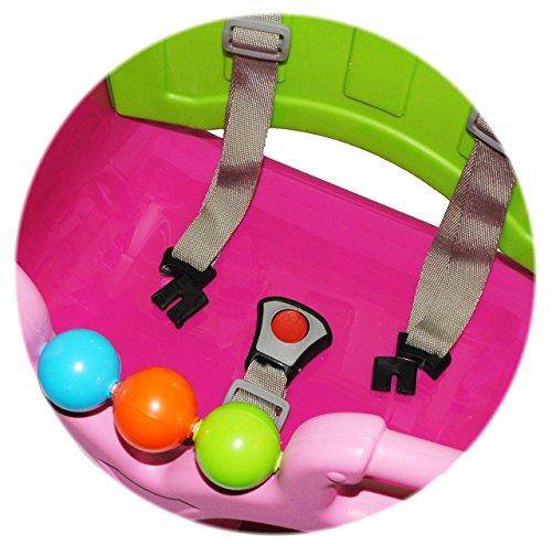 mitwachsende – Babyschaukel / Gitterschaukel mit Gurt – “ ROSA / PINK “ – leichter Einstieg ! – mitwachsend & verstellbar – 100 kg belastbar – Kinderschaukel ab 1 Jahre – mit Rückenlehne & Seitenschutz – Schaukel für Kinder – Innen und Außen / Garten – für Baby´s – aus Kunststoff / Plastik – Kunststoffschaukel – Mitwachsschaukel bunt – Sicherheitsgurt – Gitterschaukel / verstellbare Kleinkindschaukel – Baby – Indoor Outdoor - 7