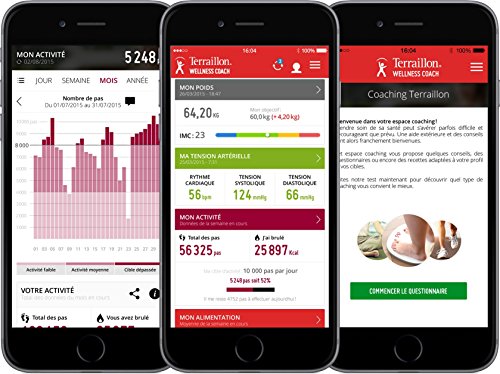 Terraillon Web Coach One Pack Personenwaage/Armband einer Aktivität für Smartphone/Tablet schwarz - 6