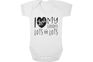 SHOPAGIFT I Love My Grandma Lots and Lots Cute Boys and Girls Baby Vest Bodysuit