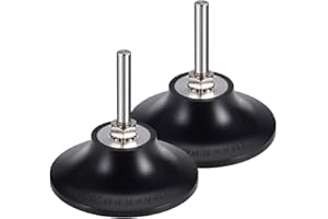 Treki 2 Stück 75 mm Scheibenhalter Roloc Disc Pad 3 Zoll Polierteller mit Schaft 6 mm Scheibenhalter für Drehwerkzeuge, Schleifen, Polieren