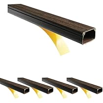 Canalina Passacavi Legno Scuro Adesiva - 20x10 Mm, Kit Da 10 Pezzi (Totale 20 Metri) Per Muri - Foto 6