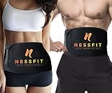 nessfit® cintura Trimmer Cinturón para hombres y mujeres para pérdida de peso – totalmente ajustable adelgazamiento sauna AB cinturón neopreno – proporciona mejor soporte para espalda baja y lumbar