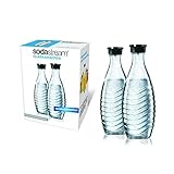 SodaStream 1047200490 Twinpack Glass Carafe 2 x 0.6 l Matching Water Carbonators Penguin and Crystal