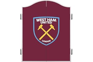 FOCO Officially Licensed West Ham United Football Club Hammers FC Darts and Dartboard Cabinet, Multiple Designs Available