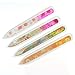 Tinksky 4 pcs 5.5-inch Crystal Glass Nail Art Manicure Nail Files (Random Color)